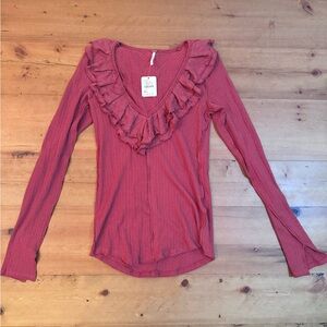 Free people ruffled shirt